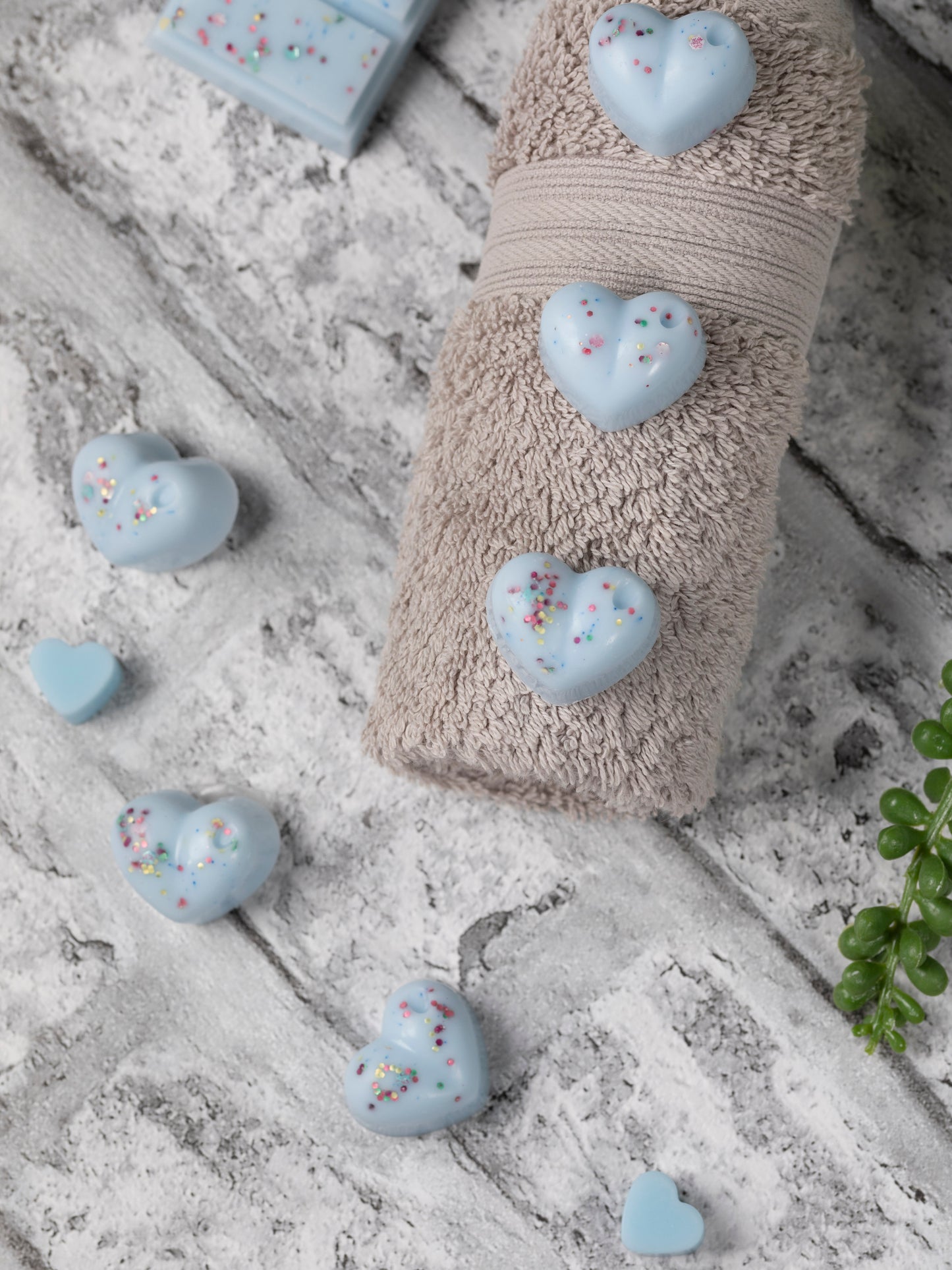 Verwennerij Bliss Geurende koolzaad- en kokoswasmelts | Klikbalk | Hart | Mini-hart