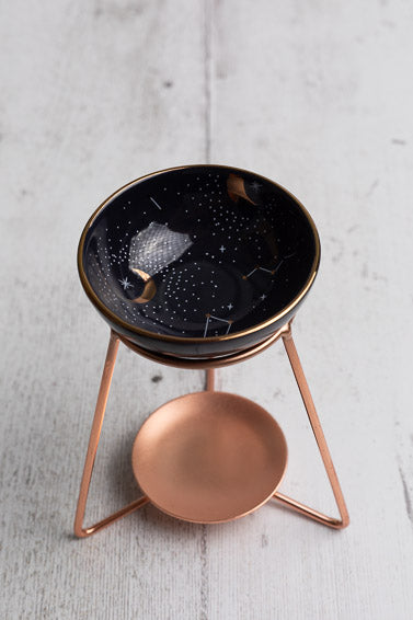 Constellation Mini Dish with Gold Stand Wax Melt Warmer | Oil Burner