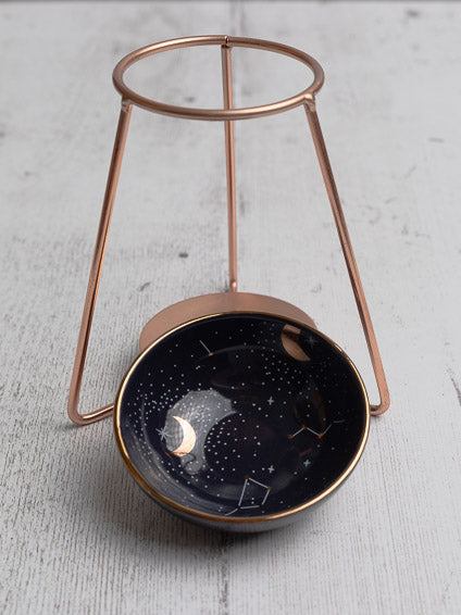 Constellation Mini Dish with Gold Stand Wax Melt Warmer | Oil Burner