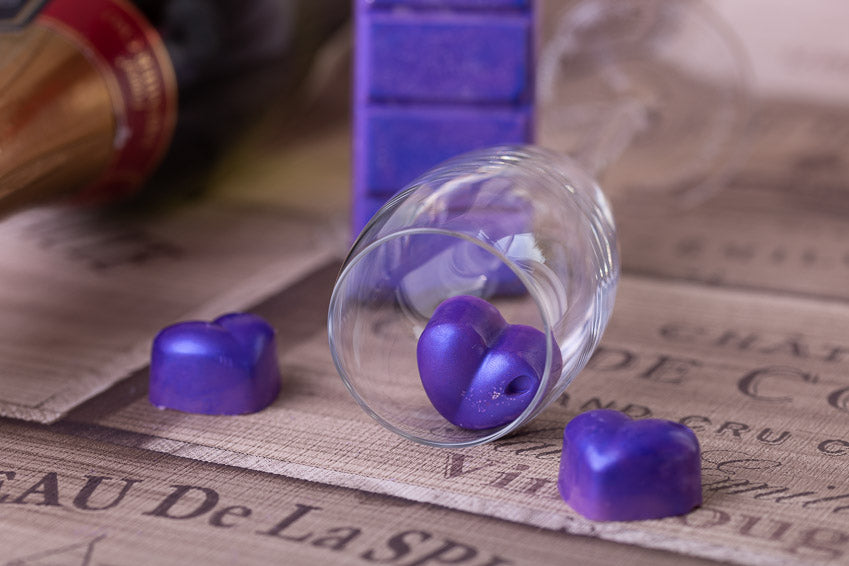 Kir Royale geurende raapzaad- en kokoswasmelts | Klikbalk | Hart | Mini-hart