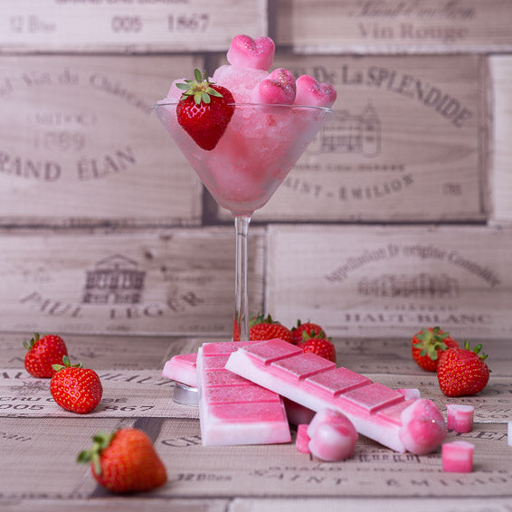 Aardbei Daiquiri Geurende Koolzaad- en Kokoswasmelts | Klikbalk | Hart | Mini-hart