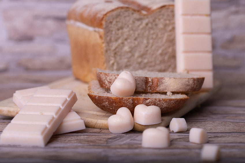 Vers gebakken brood Geparfumeerde koolzaad- en kokoswasmelts | Klikbalk | Hart | Mini-hart