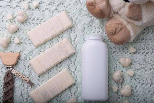 Baby Powder Scented Rapeseed and Coconut Wax Melts | Snap Bar | Heart | Mini Heart