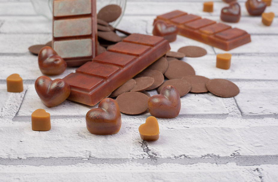 Koolzaad- en kokoswasmelts met chocoladegeur | Klikbalk | Hart | Mini-hart