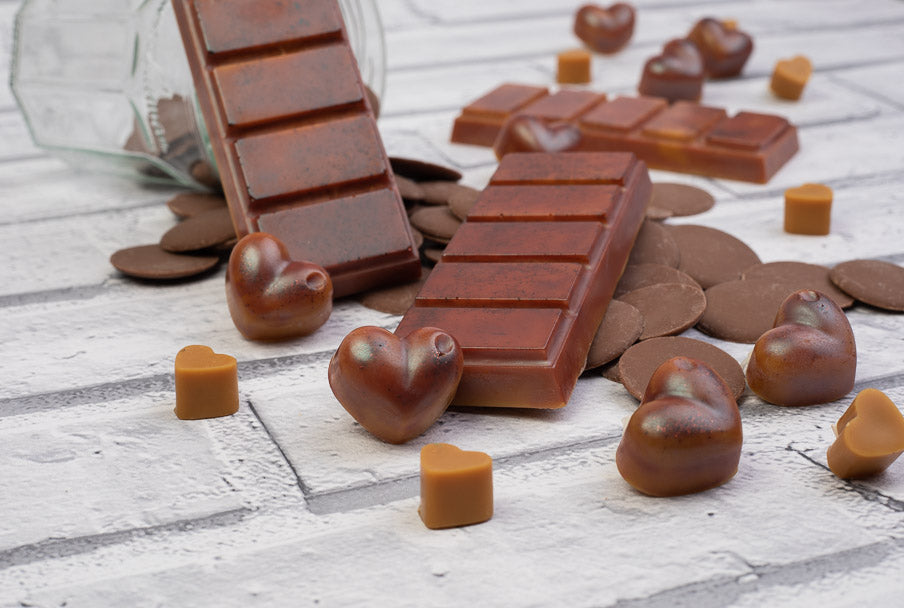 Koolzaad- en kokoswasmelts met chocoladegeur | Klikbalk | Hart | Mini-hart