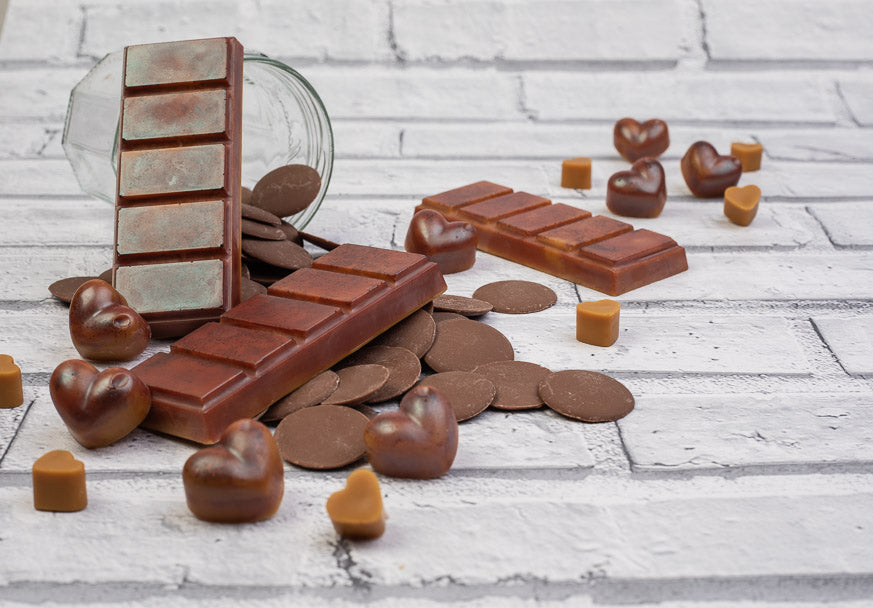 Koolzaad- en kokoswasmelts met chocoladegeur | Klikbalk | Hart | Mini-hart