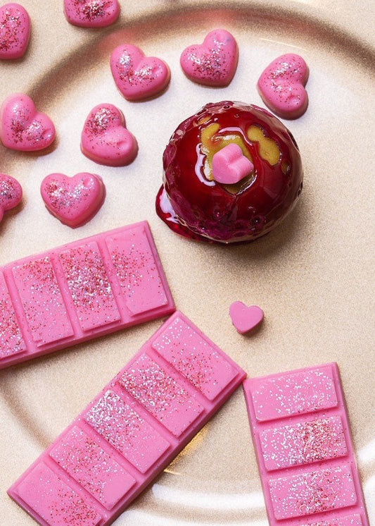 Frosted Candy Apple Scented Rapeseed & Coconut Wax Melts | Snap Bar | Heart | Mini Heart