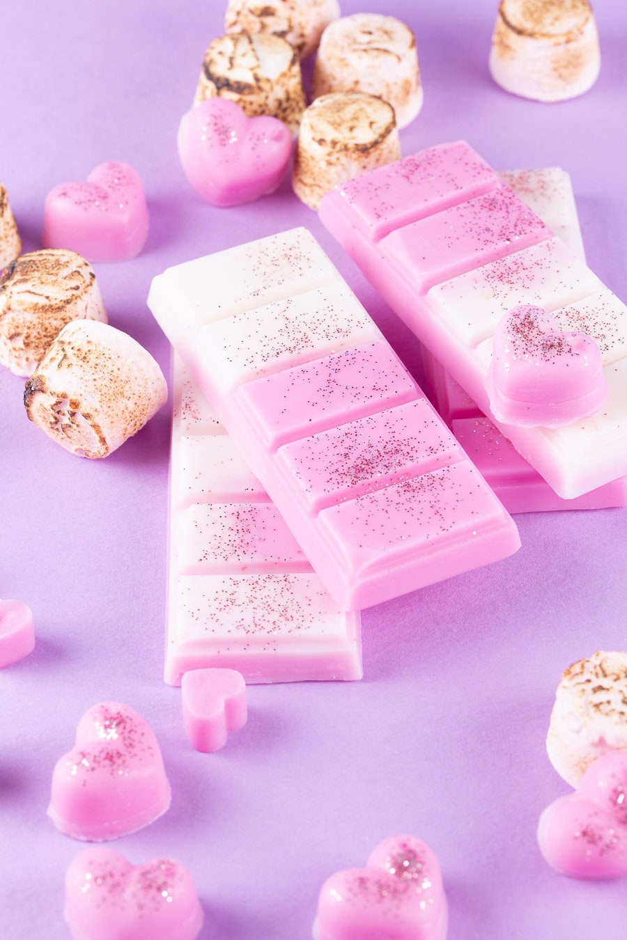 Geroosterde Marshmallow Koolzaad- en kokoswasmelts | Klikbalk | Hart | Mini-hart