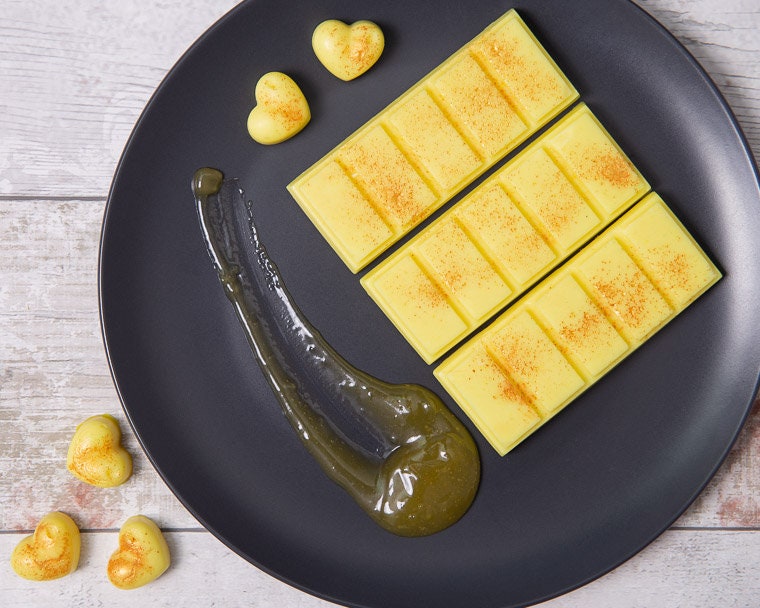 Lemon Curd geurende koolzaad- en kokoswasmelts | Klikbalk | Hart | Mini-hart