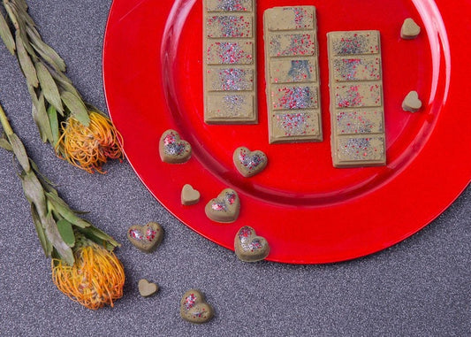 Bonfire Toffee Scented Rapeseed and Coconut Wax Melts | Snap Bar | Heart | Mini Heart