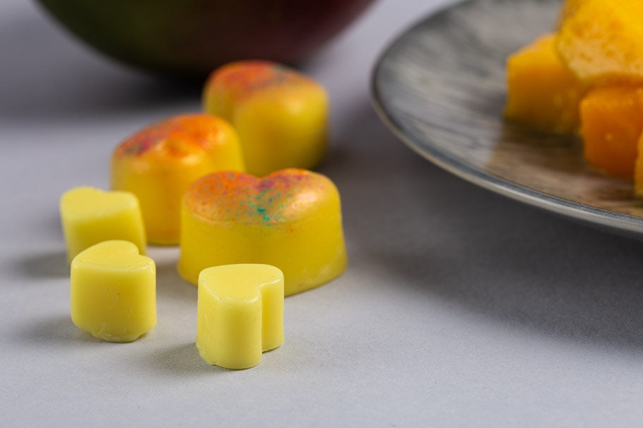 Mango Scented Rapeseed & Coconut Wax Melts | Snap Bar | Heart | Mini Heart