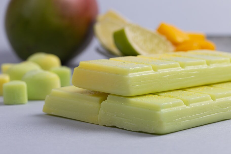 Thai Lime and Mango Scented Rapeseed and Coconut Wax Melts | Snap Bar | Heart | Mini Heart
