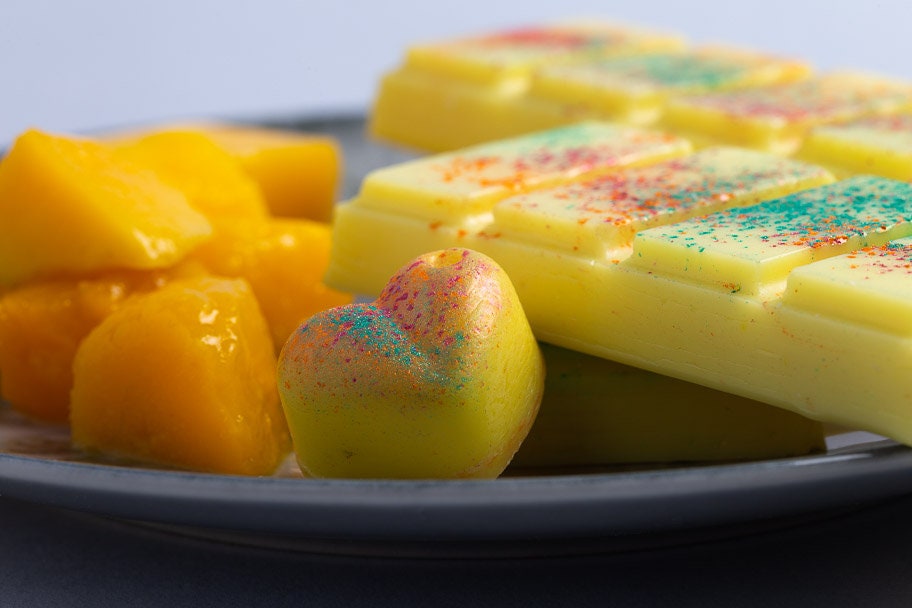 Mango Scented Rapeseed & Coconut Wax Melts | Snap Bar | Heart | Mini Heart