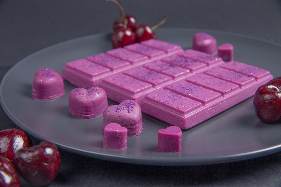 Black Cherry Scented Rapeseed & Coconut Wax Melts | Snap Bar | Heart | Mini Heart