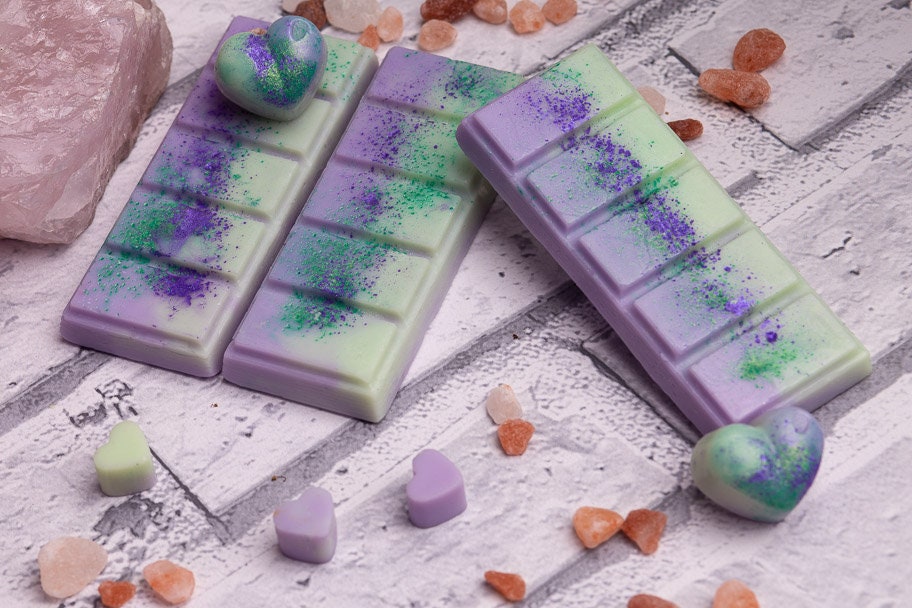Relaxing Embrace Scented Rapeseed & Coconut Wax Melts | Snap Bar | Heart | Mini Heart