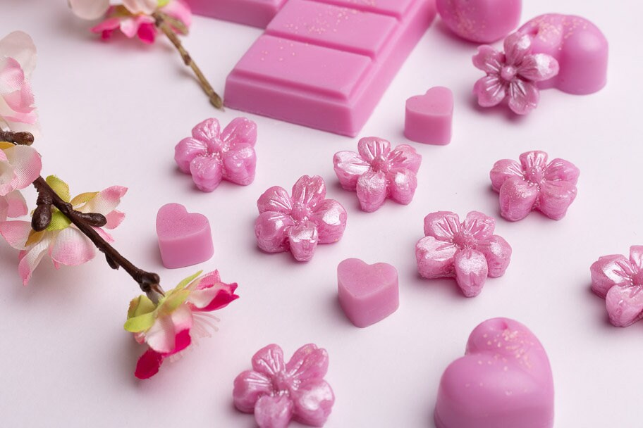 Cherry Blossom Rapeseed and Coconut Wax Melts | Snap Bars | Hearts | Sakura Blossoms | Mini Hearts