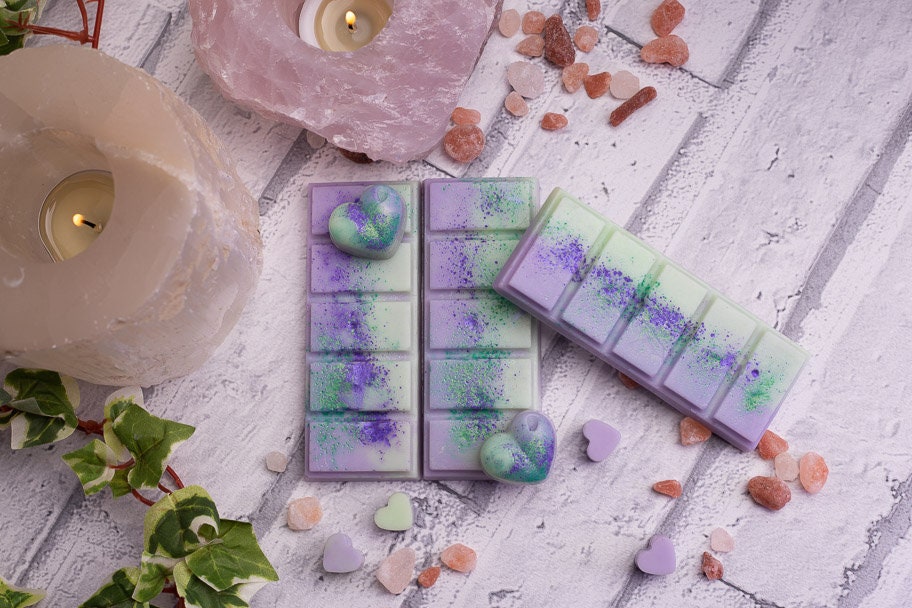 Relaxing Embrace Scented Rapeseed & Coconut Wax Melts | Snap Bar | Heart | Mini Heart
