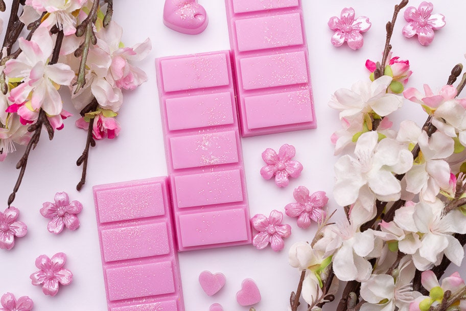 Cherry Blossom Rapeseed and Coconut Wax Melts | Snap Bars | Hearts | Sakura Blossoms | Mini Hearts
