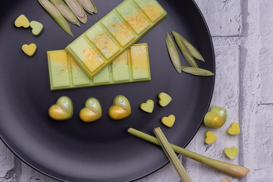 Lemongrass Scented Rapeseed & Coconut Wax Melts | Snap Bar | Heart | Mini Heart