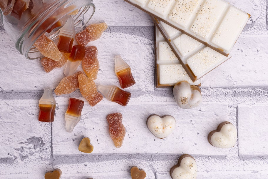 Cola Bottle Scented Rapeseed and Coconut Wax Melts | Snap Bar | Heart | Mini Heart