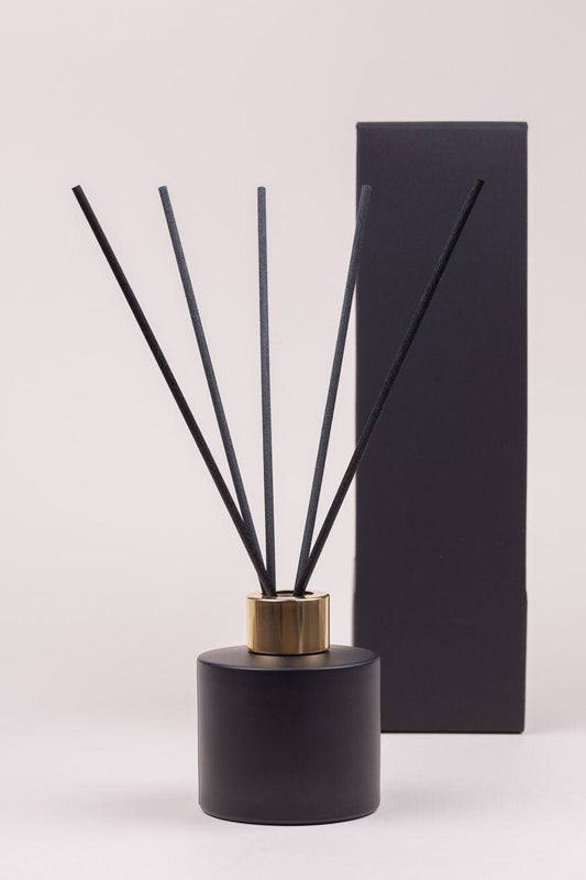 Black Reed Diffuser With Gold Rim