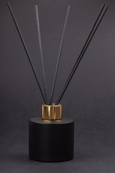 Black Reed Diffuser With Gold Rim