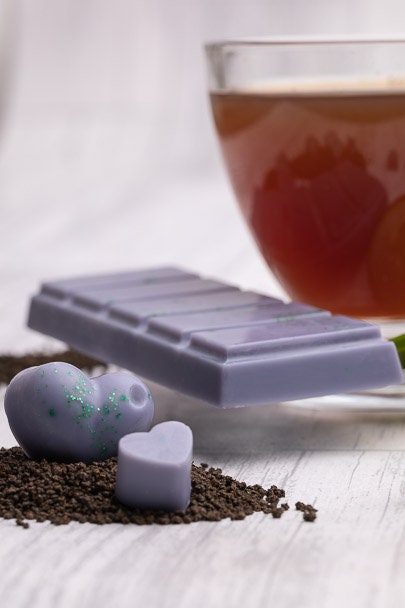 Earl Grey & Komkommer Geurende Koolzaad- en Kokoswasmelts | Klikbalk | Hart | Mini-hart