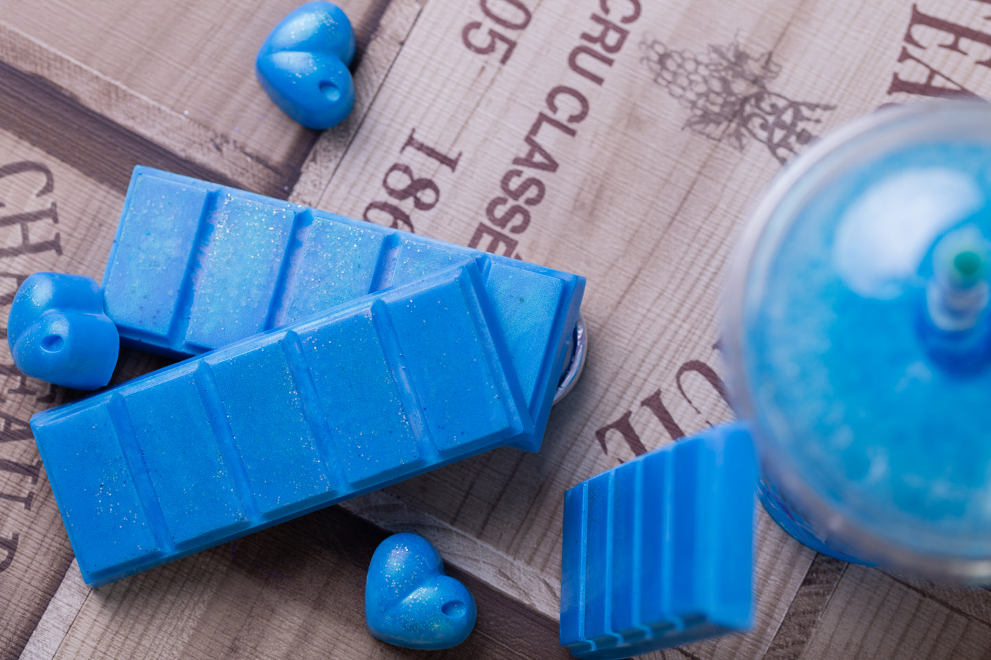 Blue Raspberry Slushie Scented Rapeseed and Coconut Wax Melts | Snap Bar | Heart | Mini Heart