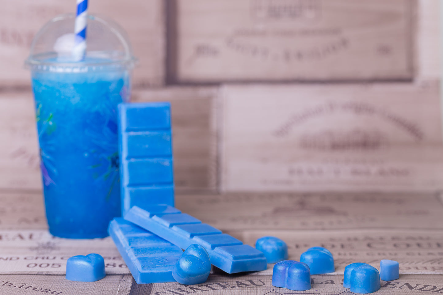 Blue Raspberry Slushie Scented Rapeseed and Coconut Wax Melts | Snap Bar | Heart | Mini Heart