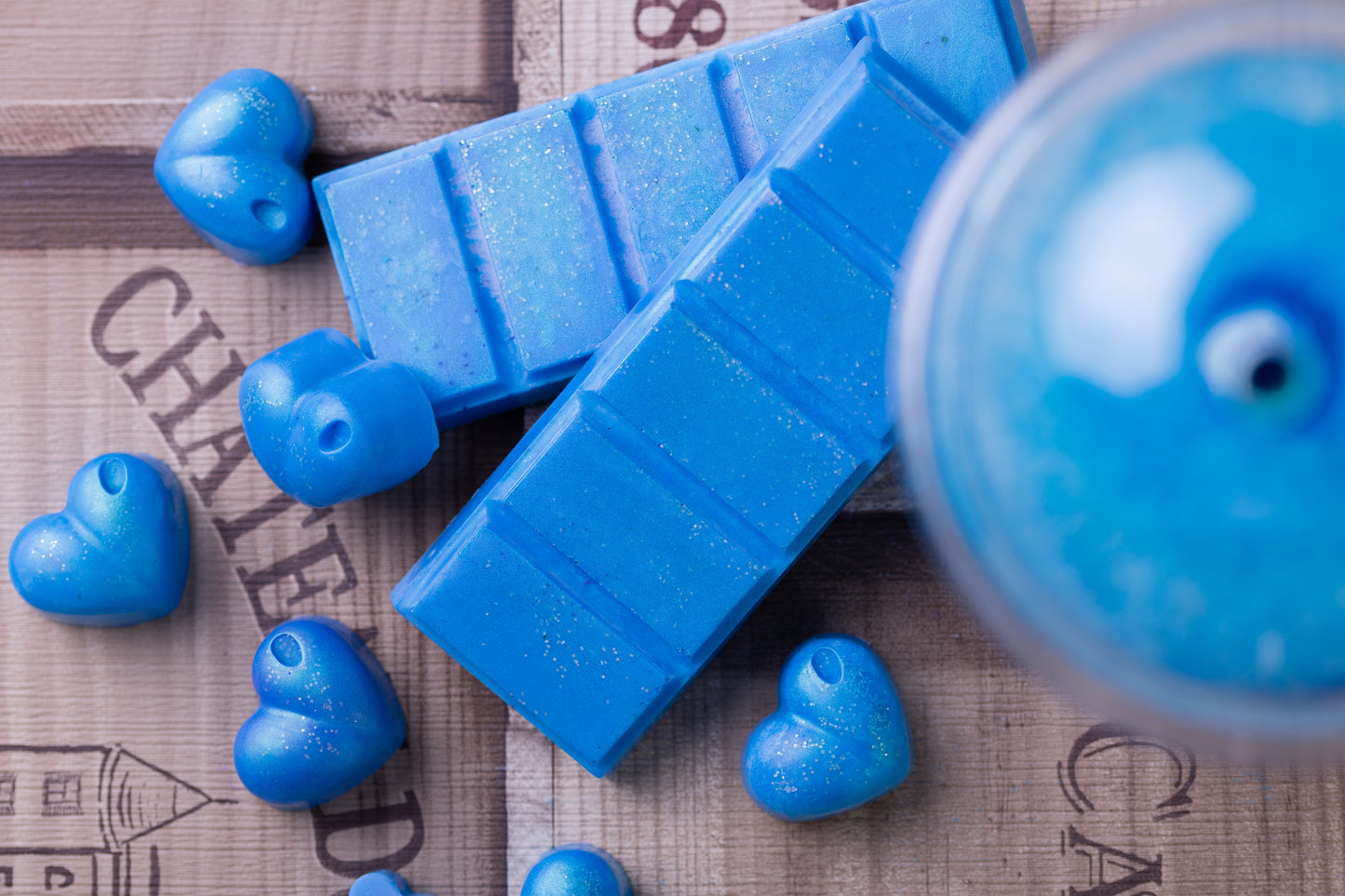 Blue Raspberry Slushie Scented Rapeseed and Coconut Wax Melts | Snap Bar | Heart | Mini Heart